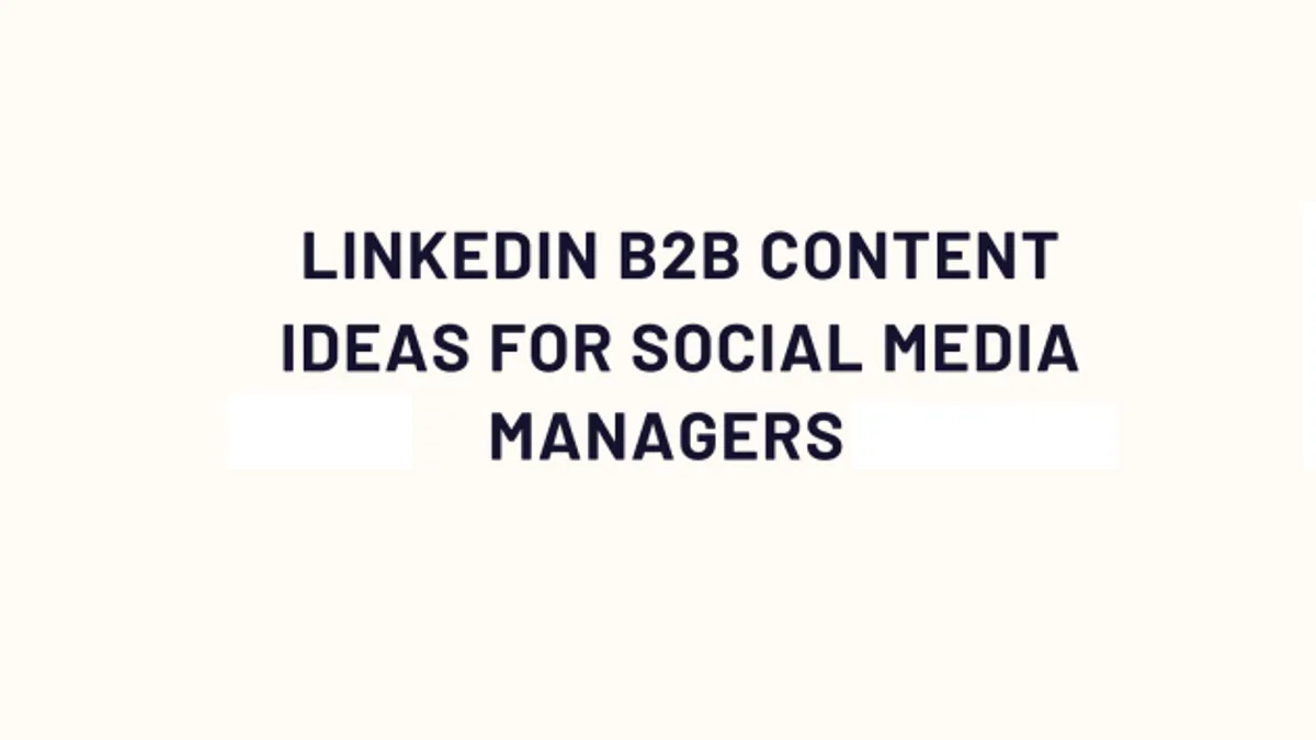 LinkedIn content ideas