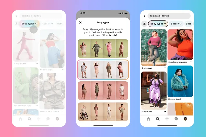 Pinterest body type search