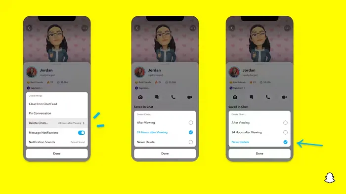 Snapchat message retention